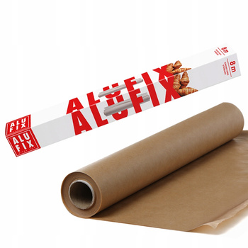 Alufix Papier Do Pieczenia Piekarnika Pergamin Spożywczy Brązowy Rolka 8m