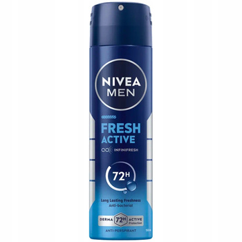 Nivea Men Fresh Active 72H Antybakteryjny Antyperspirant Męski Spray 150ml
