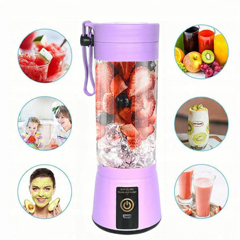 CoolStaff Blender Przenośny Bezprzewodowy FIOLETOWY Smoothie Koktajl Bidon 380ml