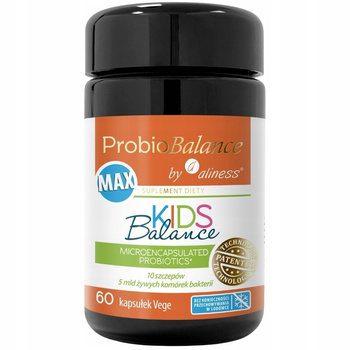Aliness ProbioBalance Max Kids Probiotyk Dla Dzieci 5 mld Szczepów 60 Kaps