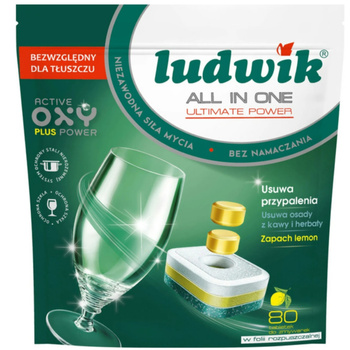 Ludwik All In One Ultimate Power Kapsułki Tabletki Do Zmywarki Lemon 80 szt