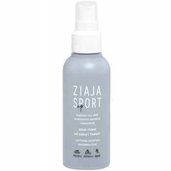 Ziaja Sport Aqua Odświeżający Tonik Do Twarzy i Ciała z Minerałami 120ml