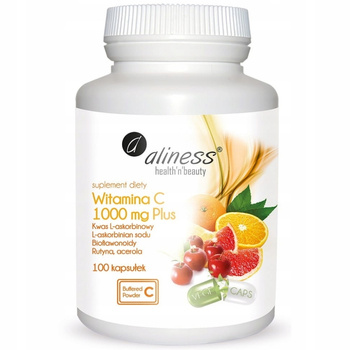 Aliness Witamina C 1000 mg Plus Rutyna Acerola Odporność 100 Kapsułek