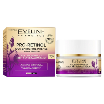 Eveline Pro Retinol Bakuchiol Multinaprawczy Krem Antygrawitacyjny 70+ 50ml