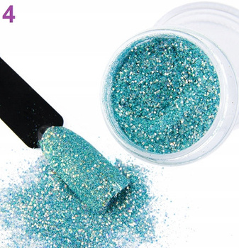 Coliber Effect Do Paznokci Turkusowy Drobny Brokat