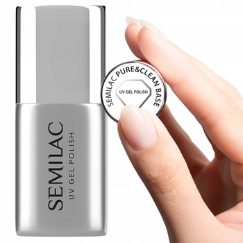 Semilac Fiber Base Pielęgnująca Baza Do Lakierów Hybrydowych Mleczna 7ml