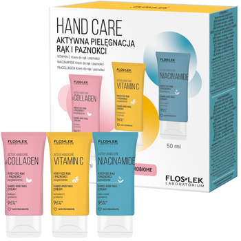 Floslek Hand Care Zestaw Prezentowy Kosmetyków Damskich Kremy Do Rąk 3x50ml