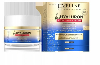Eveline Biohyaluron 3x Retinol Liftingujący Krem Filler Aktywnie Odmładzający 50+