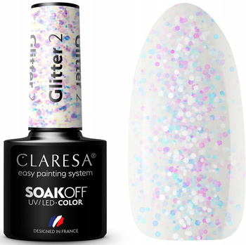 Claresa Lakier Hybrydowy Glitter 2 5g