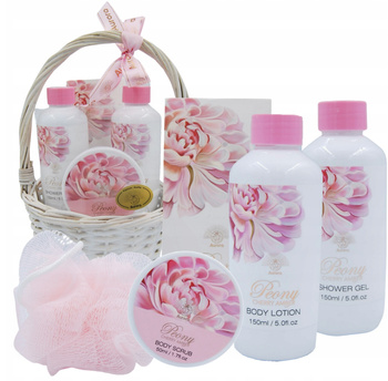 Aurora Zestaw Prezentowy 4 Kosmetyków w Wiklinowym Koszyku Piwonia