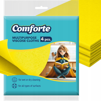 Comforte Wielofukncyjna Uniwersalna Ściereczka Wiskozowa Chłonna 4 Sztuki