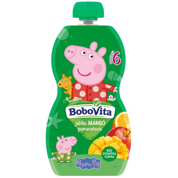 Bobovita Świnka Peppa Mus Owocowy Dla Dzieci Jabłko Mango Pomarańcza 100g