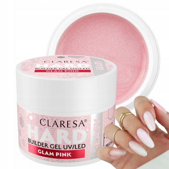 Claresa Hard Easy Budujący Żel Do Paznokci Samopoziomujący Glam Pink 12g