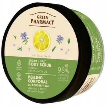 Green Pharmacy Cukrowo Solny Peeling Do Ciała Werbena Olej Cytrynowy 200ml