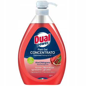 Dual Power Piatti Gel Płyn Do Mycia Naczyń Koncentrat Aloes Granat 1000ml