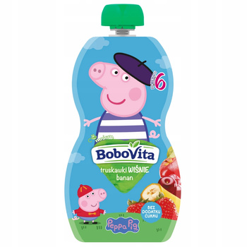 Bobovita Deser Dla Dzieci Mus Owocowy Wiśniowo Bananowy Po 6 Miesiącu 100g