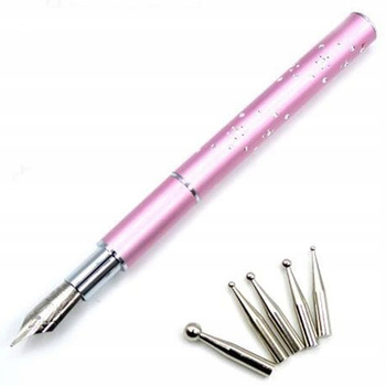Stylograf Pióro Do Zdobień Stylizacja Paznokci Manicure+ 5 Końcówek