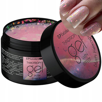 Excellent PRO Effect Budujący Żel Do Paznokci z Folią Blush Hexagon 50g