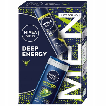 Nivea Men Deep Energy Zestaw Prezentowy Dla Mężczyzn Żel Pod Prysznic + Deo