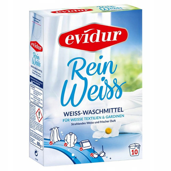 EVIDUR REINWEISS Proszek Do Firan Obrusów Tkanin Białych Śnieżna Biel 600g