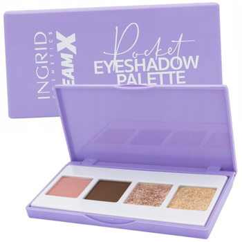Ingrid Team X Pocket Eyeshadow Paleta Cieni Do Powiek Matowe Brokatowe 4g