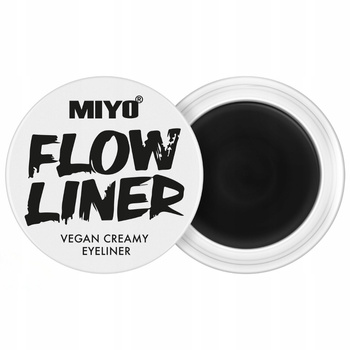 Miyo Flow Liner Kremowy Matowy Eyeliner Cień Do Powiek Czarny 01 Asphalt 5g