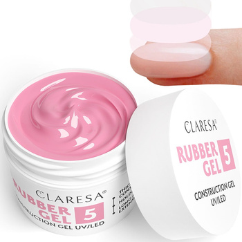 Claresa Rubber Gel Żel Konstrukcyjny Kauczukowy UV/LED 5 Średni Róż 45g