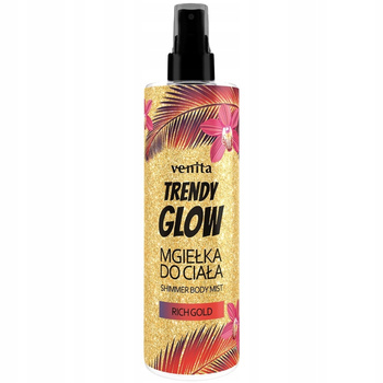 Venita Trendy Glow Rozświetlająca Mgiełka Do Ciała Brokat Rich Gold 200ml