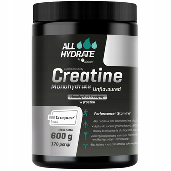 Aliness AllHydrate Monohydrat Kreatyny w Proszku Suplement Diety 600g