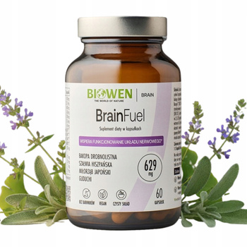 Biowen BrainFuel Suplement Wsparcie Układu Nerwowego Koncentracja 60 Kaps