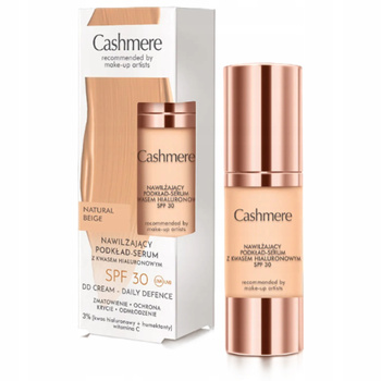 Cashmere DD Nawilżający i Matujący Podkład Serum SPF 30 Natural Beige 30ml