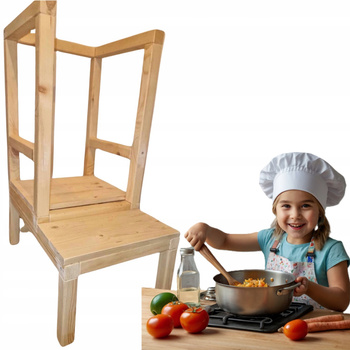 Kitchen Helper Drewniany Pomocnik Kuchenny Dla Dzieci Polski Produkt 85cm