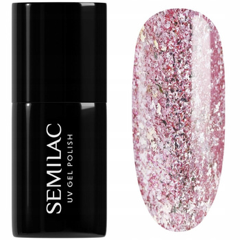 Semilac Lakier Hybrydowy Do Paznokci Manicure 293 Rose Gold Shimmer 7ml