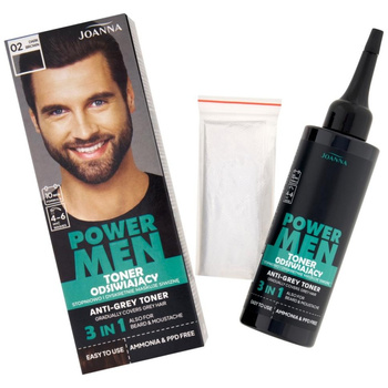 Joanna Power Men Odsiwiający Toner Do Włosów Dla Mężczyzn 02 Dark Brown 80g
