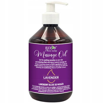 ECO-U Massage Oil Olejek Do Masażu Ciała Lavender Aromatyczna Lawenda 500ml