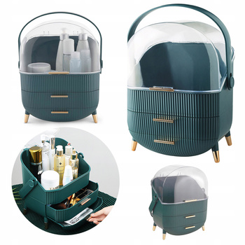 Organizer Szkatułka Kuferek Na Biżuterię Kosmetyki BUTEKOWA ZIELEŃ Ryfle