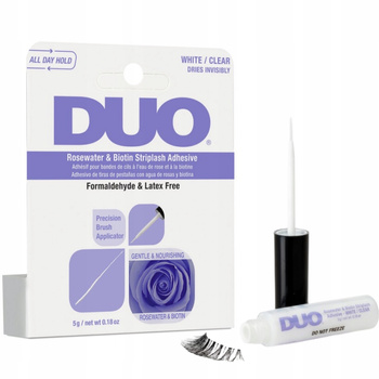 Ardell Duo Transparentny Klej Do Rzęs w Pędzelku Woda Różana + Biotyna 5g