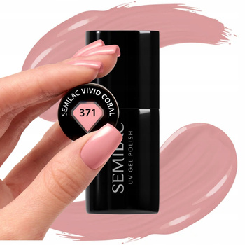 Semilac Lakier Hybrydowy Do Paznokci Vivid Coral 371 Pudrowy Róż Beż 7ml