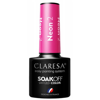 Claresa Lakier Hybrydowy Do Paznokci Wyrazisty Cukierkowy Różowy Neon 2 5g