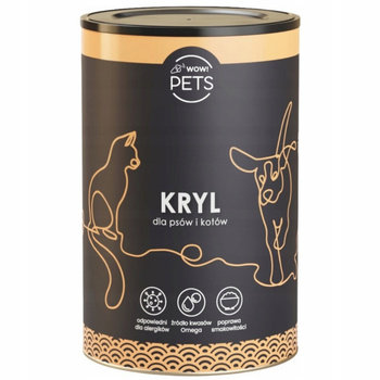 Wow Hau Mączka z Kryla Dla Psów i Kotów Źródło Kwasów Omega Witamin 130g