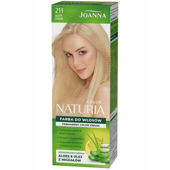Joanna Naturia Color Nawilżająca Farba Do Włosów Aloes 211 Złoty Piasek 40g