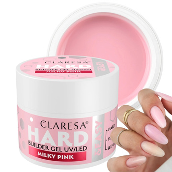 Claresa Hard Easy Budujący Żel Do Paznokci Samopoziomujący Milky Pink 12g