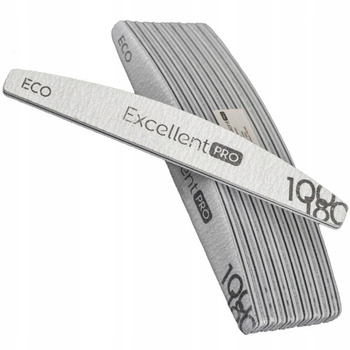 Excellent PRO ECO Pilnik Do Paznokci Łódka Zebra Uniwersalny 100/180 10 szt