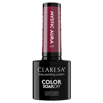 Claresa Lakier Hybrydowy Do Paznokci Klasyczny Burgundowy Mystic Aura 3 5g