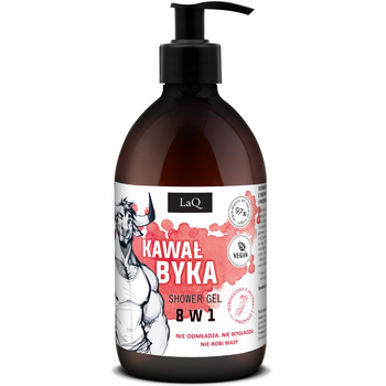 LaQ Nawilżający Żel Pod Prysznic Męski 8w1 Kawał Byka Żeń-Szeń Skrzyp 500ml