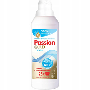 Passion Gold White Aktiv Gel Żel Do Prania Białego Jasnego 25 Prań 1L