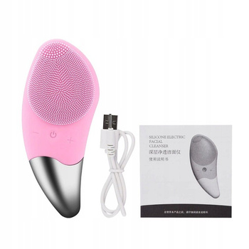 SZCZOTECZKA DO CZYSZCZENIA TWARZY SONICZNA RÓŻOWA Facial Brush BR-020