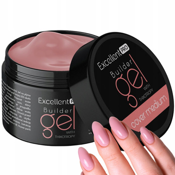 Excellent PRO Jednofazowy Budujący Żel Do Paznokci LED/UV Cover Medium 50g
