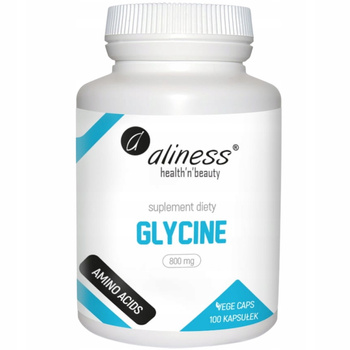 Aliness Glycine Kwas Aminooctowy Glicyna 800mg Suplement Diety 100 Kapsułek