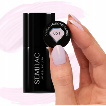 Semilac Lakier Hybrydowy French Beige Milk 051 7ml